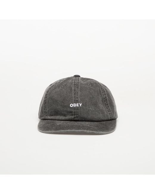 Obey Gray Cap Obey Pigment Bold 6 Panel Strapback