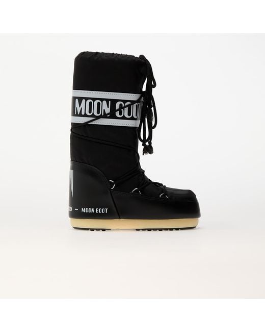 Moon Boot Black Sneakers Icon Nylon