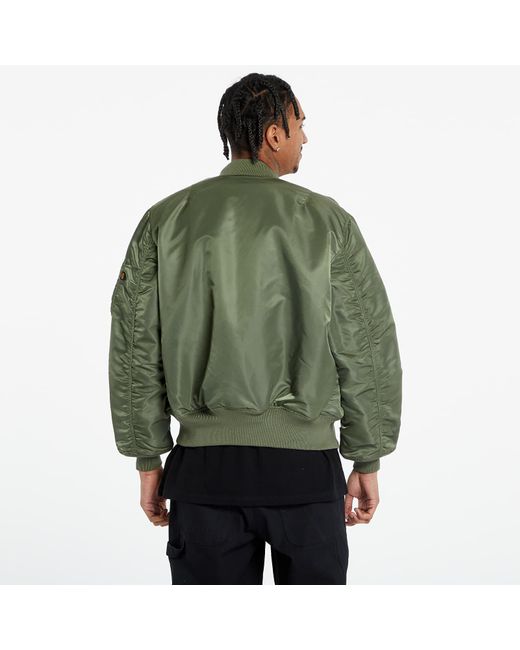 Alpha Industries MA-1 Olive Green Jacket for Men | Lyst