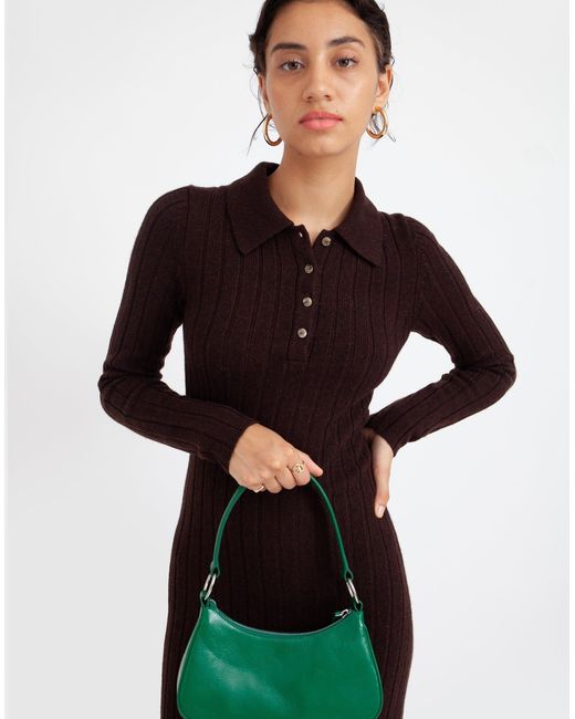 For Days Luxe Mini Shoulder Bag - Glazed Green in Black