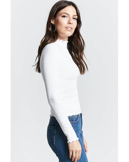 Lettuce Edge Mock Neck Top 