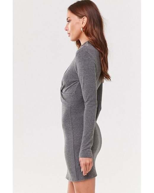 charcoal gray sweater dress