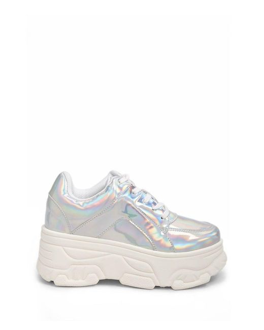 iridescent platform shoes