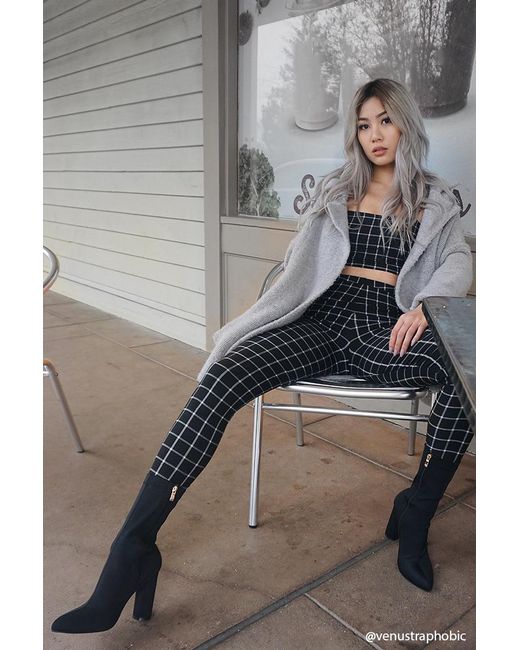 Forever 21 Synthetic Grid Ankle Pants 