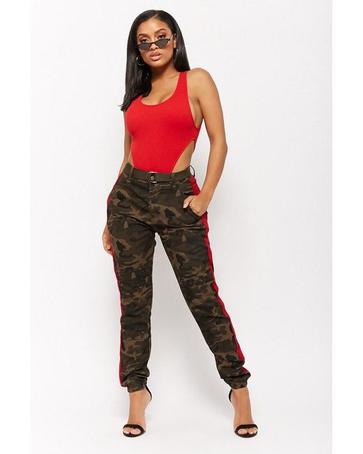 Side-stripe Camo Pants 