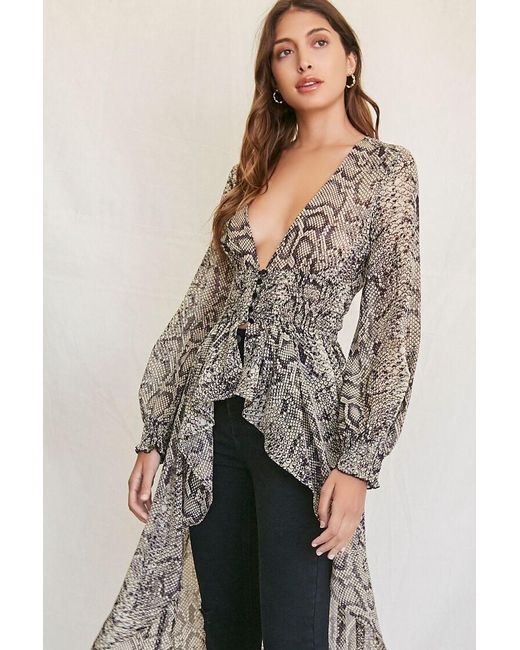 snakeskin duster coat