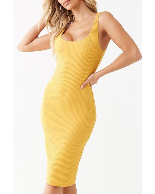 Forever 21 Synthetic Ribbed Tank Dress 