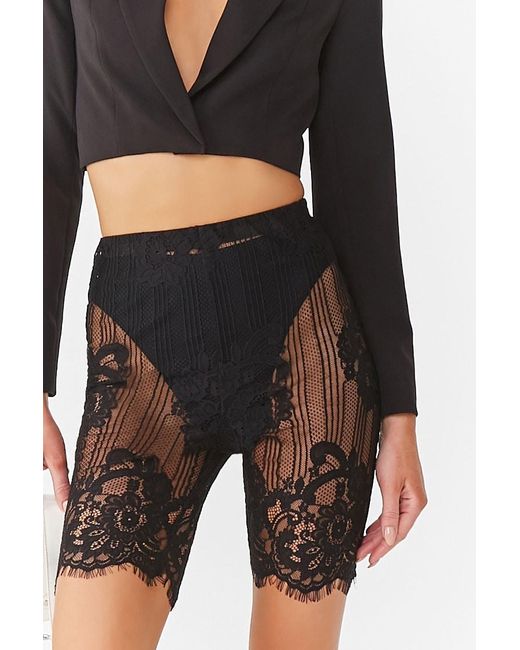 lace biker shorts
