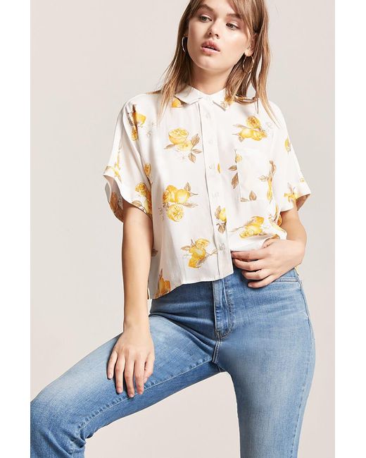 Forever 21 Women's Lemon Print Shirt | Lyst