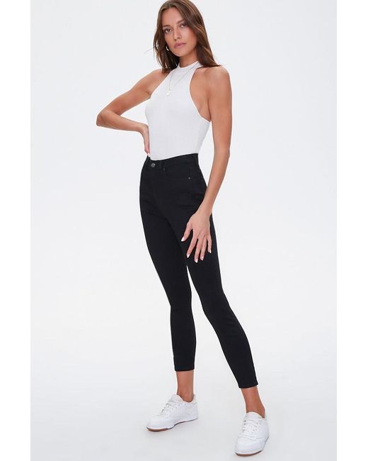 forever 21 black high waisted jeans