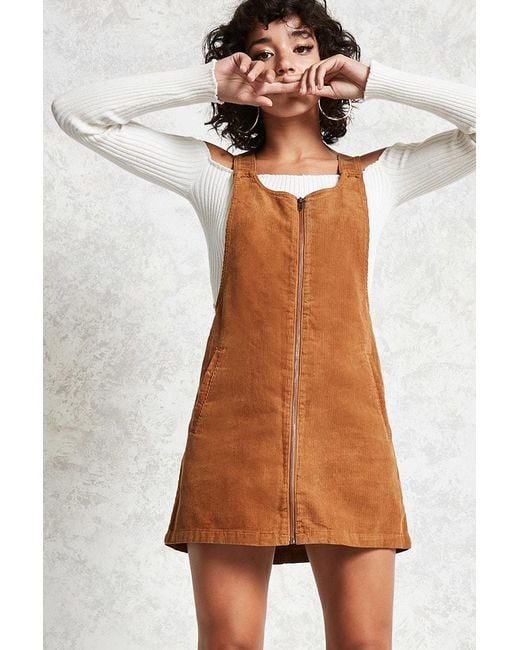 Forever 21 Corduroy Overall Dress in 