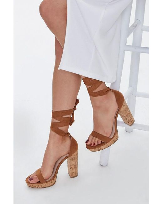 cork platform heels