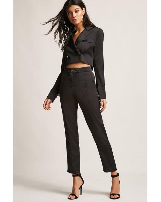 crop top blazer set