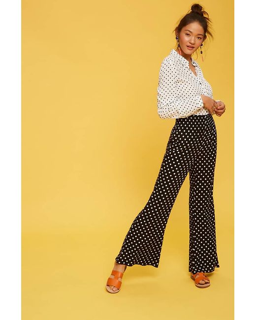 Forever 21 Polka Dot Flare Pants in 