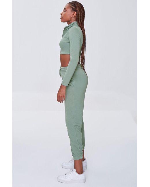 French Terry Crop Top \u0026 Joggers Set 