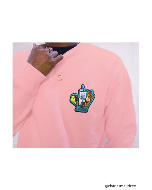 Forever 21 Pink Taco Bell Patch Sweatshirt for men