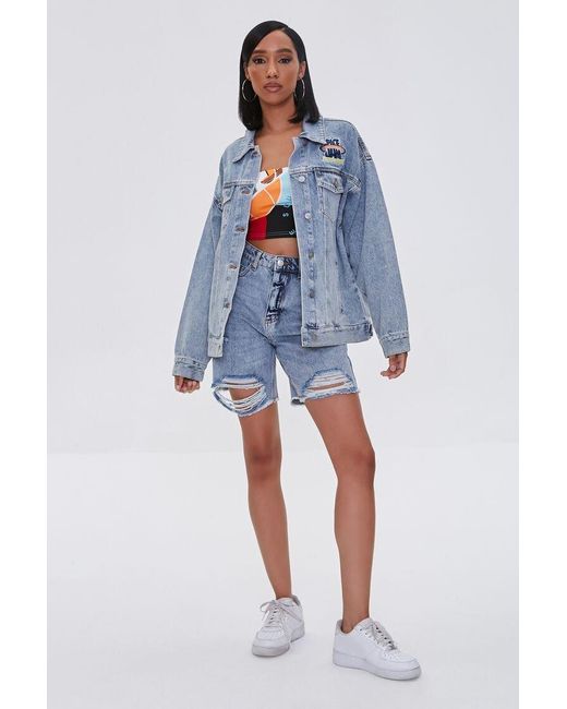 Space Jam Graphic Denim Jacket 