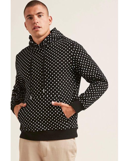 Forever 21 's Fleece Polka Dot Hoodie 
