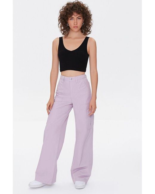 Cotton Straight-leg Cargo Pants 
