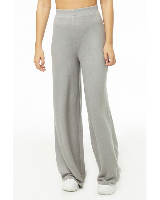 Forever 21 Wide-leg Fleece Sweatpants 