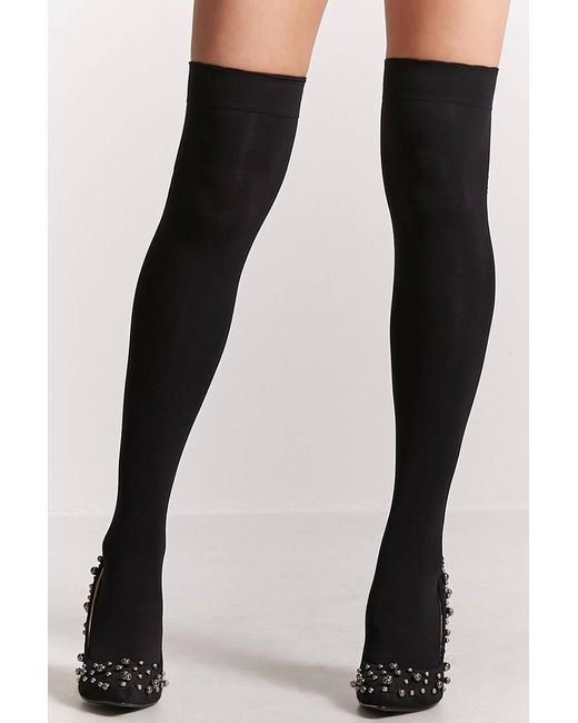 Forever 21 Synthetic Stirrup Thigh-high 