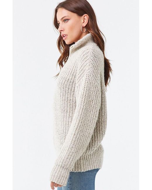 Forever 21 Synthetic Half-zip Ribbed 