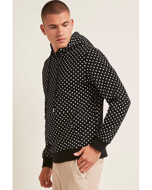 Forever 21 's Fleece Polka Dot Hoodie 