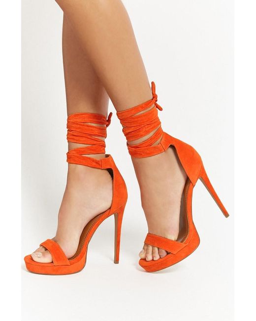 Forever 21 Shoe Republic Lace-up Heels 
