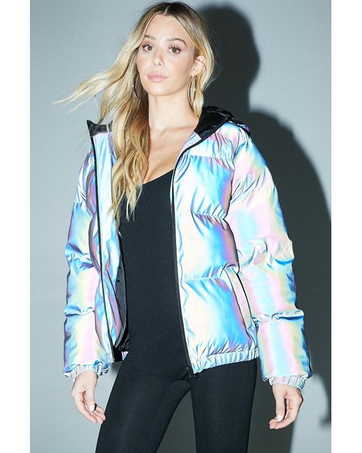 iridescent puffy jacket