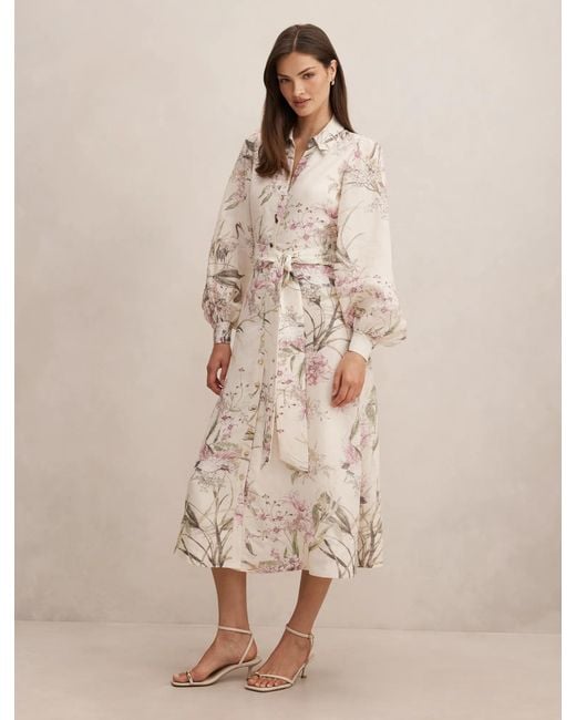 Forever New Natural Hazel Shirt Midi Dress