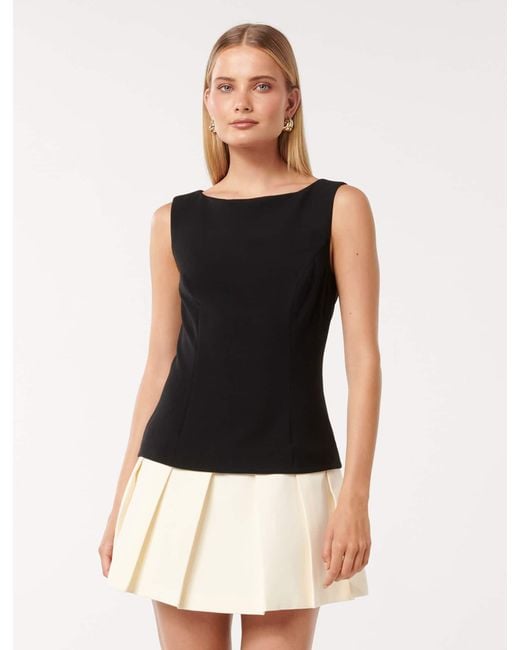 Forever New White Zali Two-In-One Mini Dress