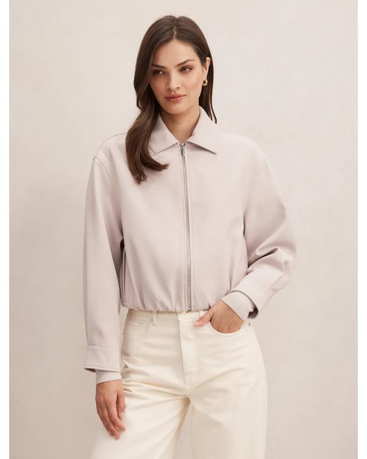 Forever New Natural Alexia Top Collar Jacket