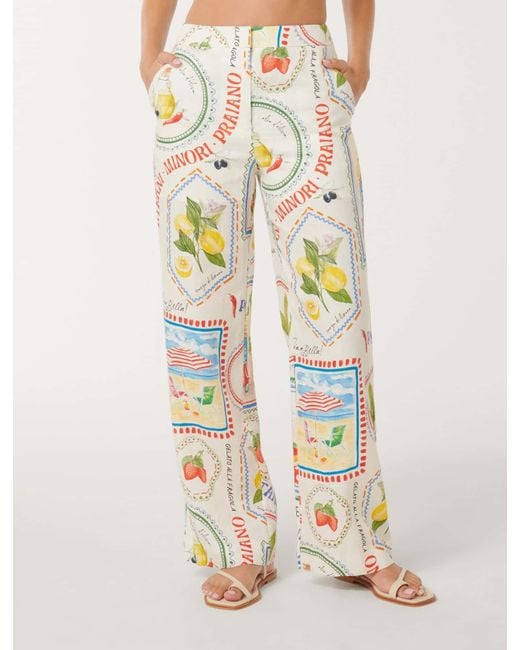 Forever New Multicolor Patricia Wide Leg Pant