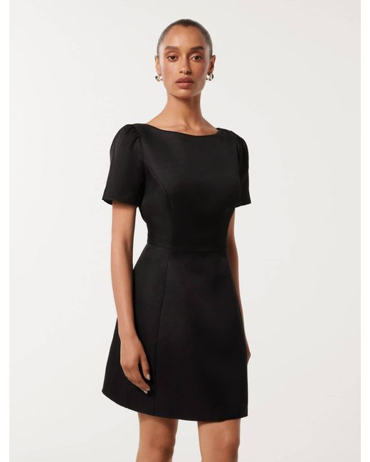 Forever New Black Simone Petite Bow-Back Mini Dress