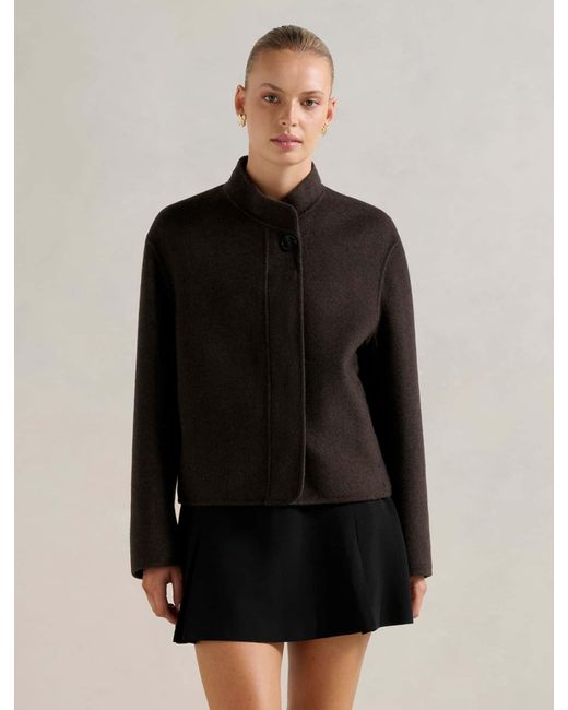 Forever New Black Lex Felled Bomber Jacket