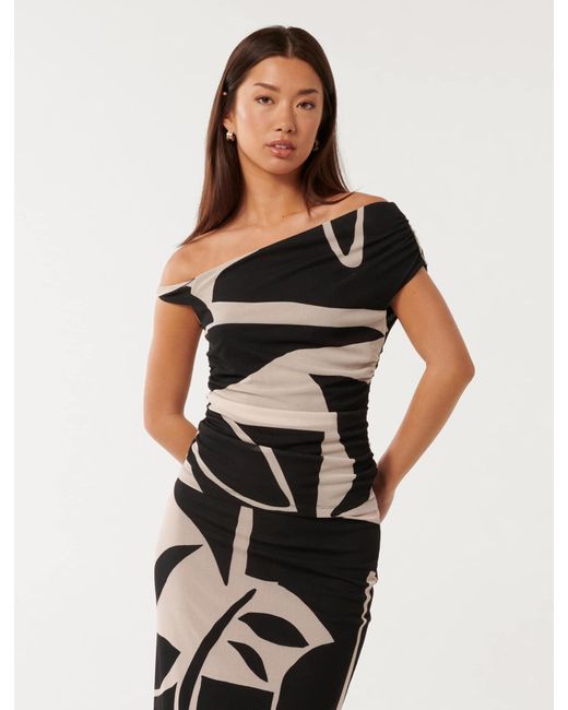 Forever New Black Mia Twist-Side Top