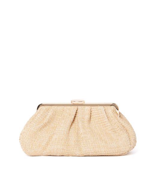 Forever New Natural Mallory Weave Clutch Bag