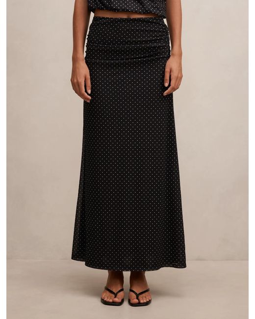 Forever New Black Mimi Flute Maxi Skirt