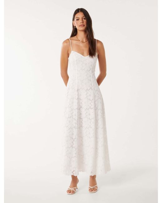 Forever New White Vivienne Lace Dress
