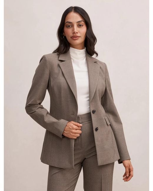 Forever New Natural Clea Single Breasted Blazer Jacket