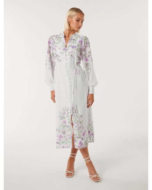 Forever New Natural Olympia Printed Shirt Dress