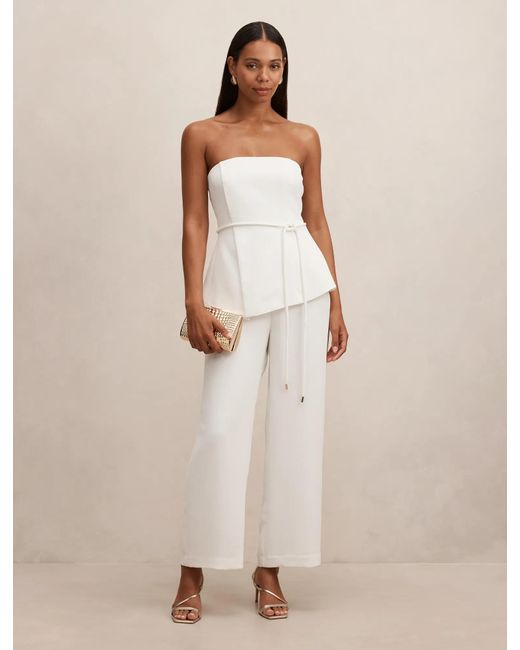 Forever New Natural Kehlani Strapless Jumpsuit