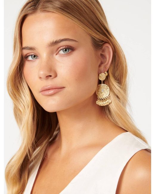 Forever New Brown Signature Delia Disc Earrings