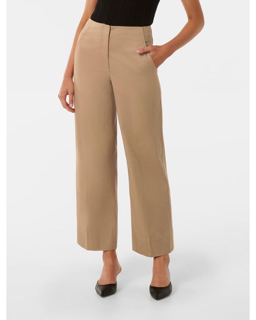 Forever New Natural Cassandra Cropped Straight Pant