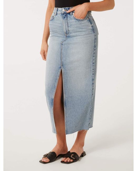 Forever New Blue Tori Denim Skirt