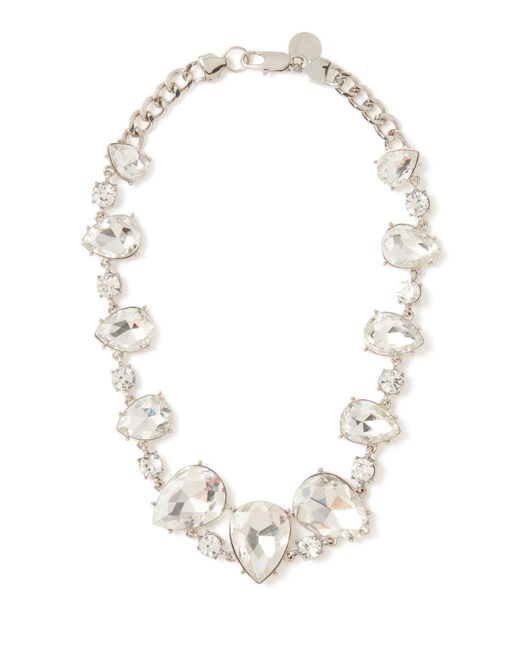 Forever New White Signature Arya Teardrop Necklace