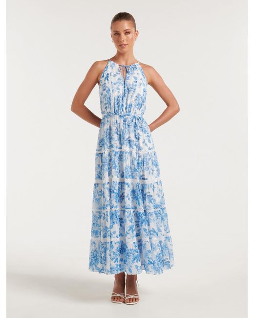 Forever New Savannah Petite Trim Halter Dress in Blue Lyst UK