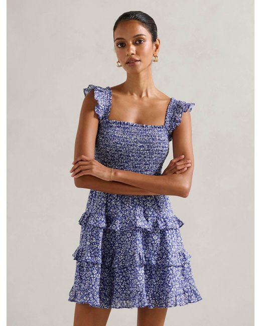 Forever New Blue Odette Petite Mini Dress