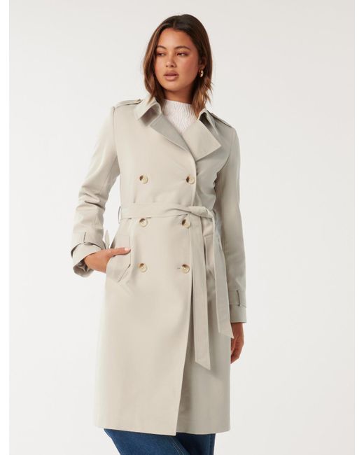 Forever New Natural Maggie Trench Coat