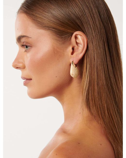 Forever New Brown Signature Aviana Texture Earrings